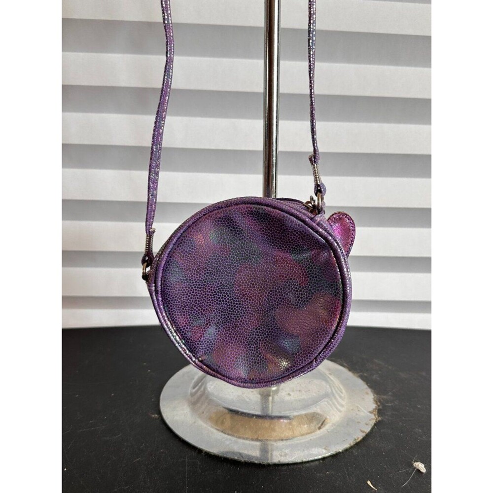 Round Purple Canteen Crossbody Bag Purse Shoulder Handbag